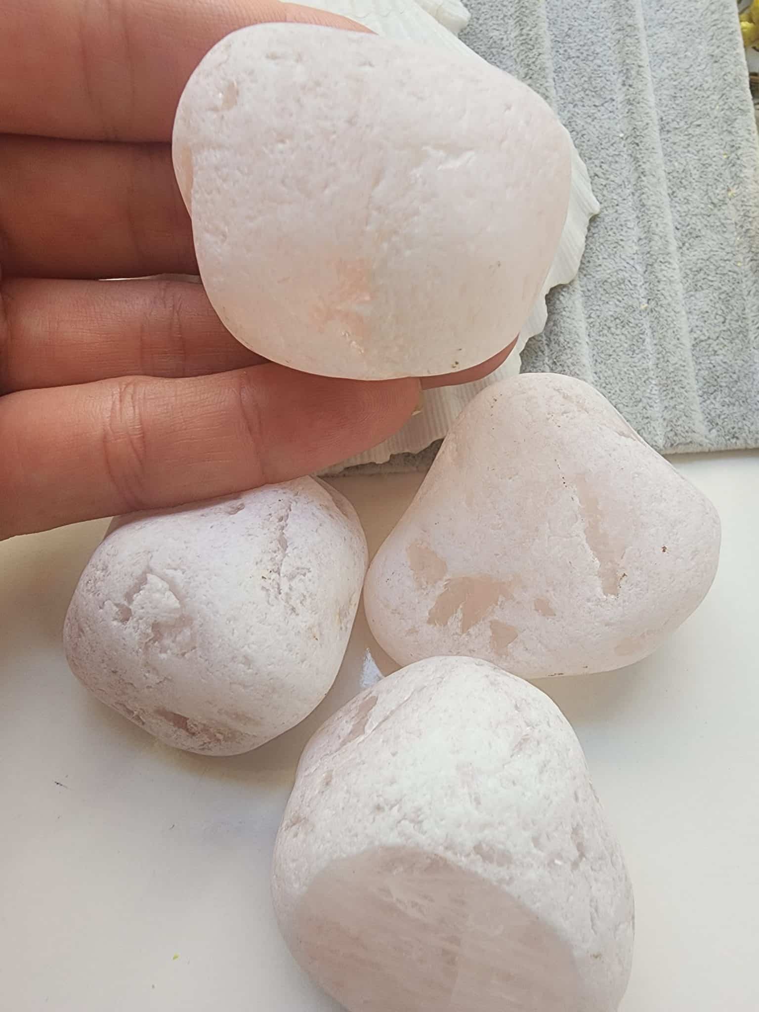 Buzlu Pembe Kutle Kuvars Dogal Tas 3