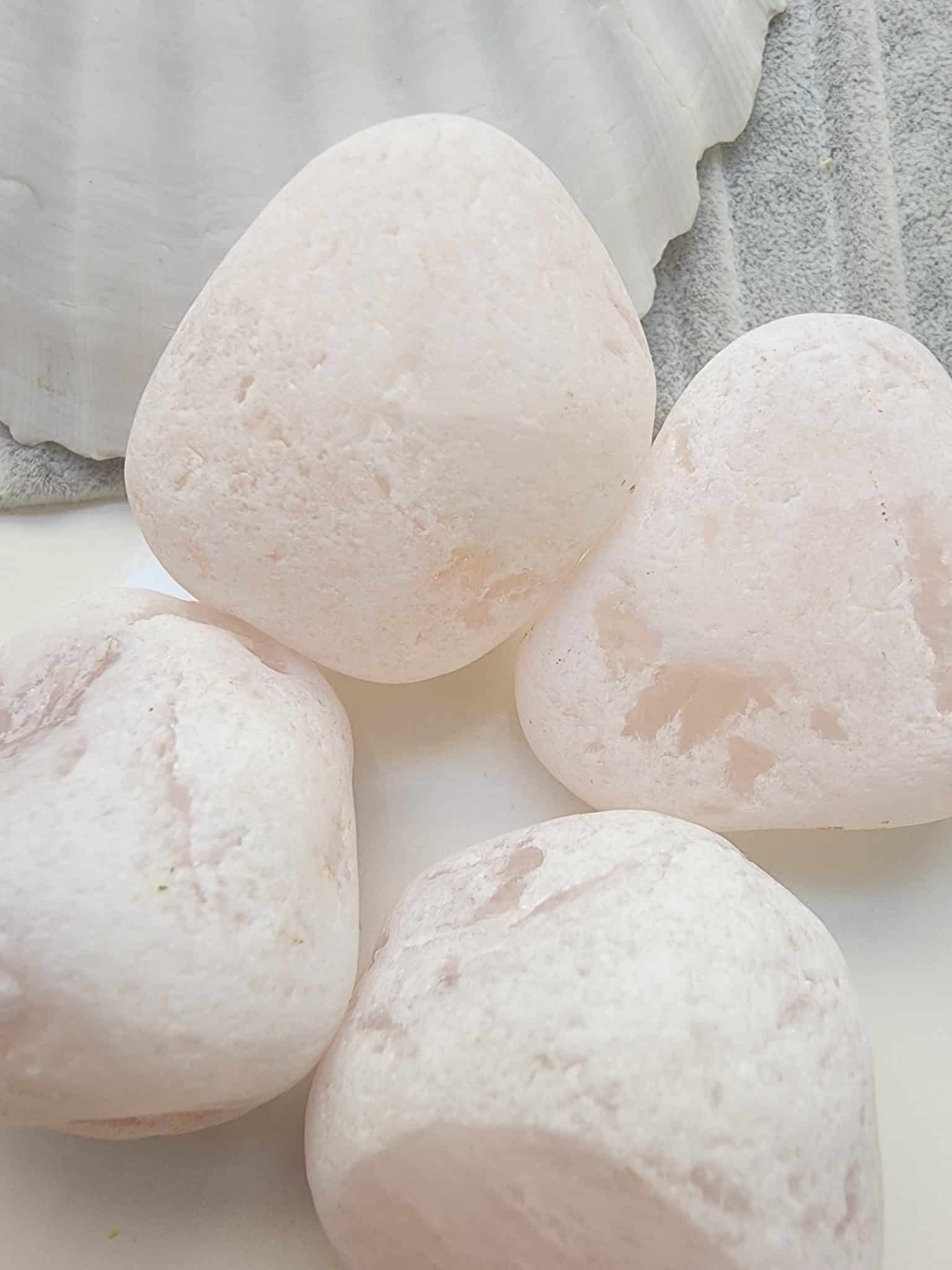 Buzlu Pembe Kutle Kuvars Dogal Tas