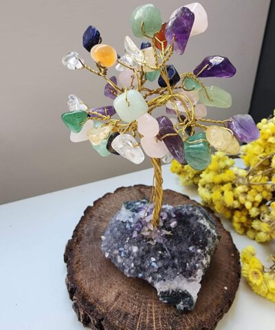 Cakra Agaci Ametistli Dogal Tas Aksesuar