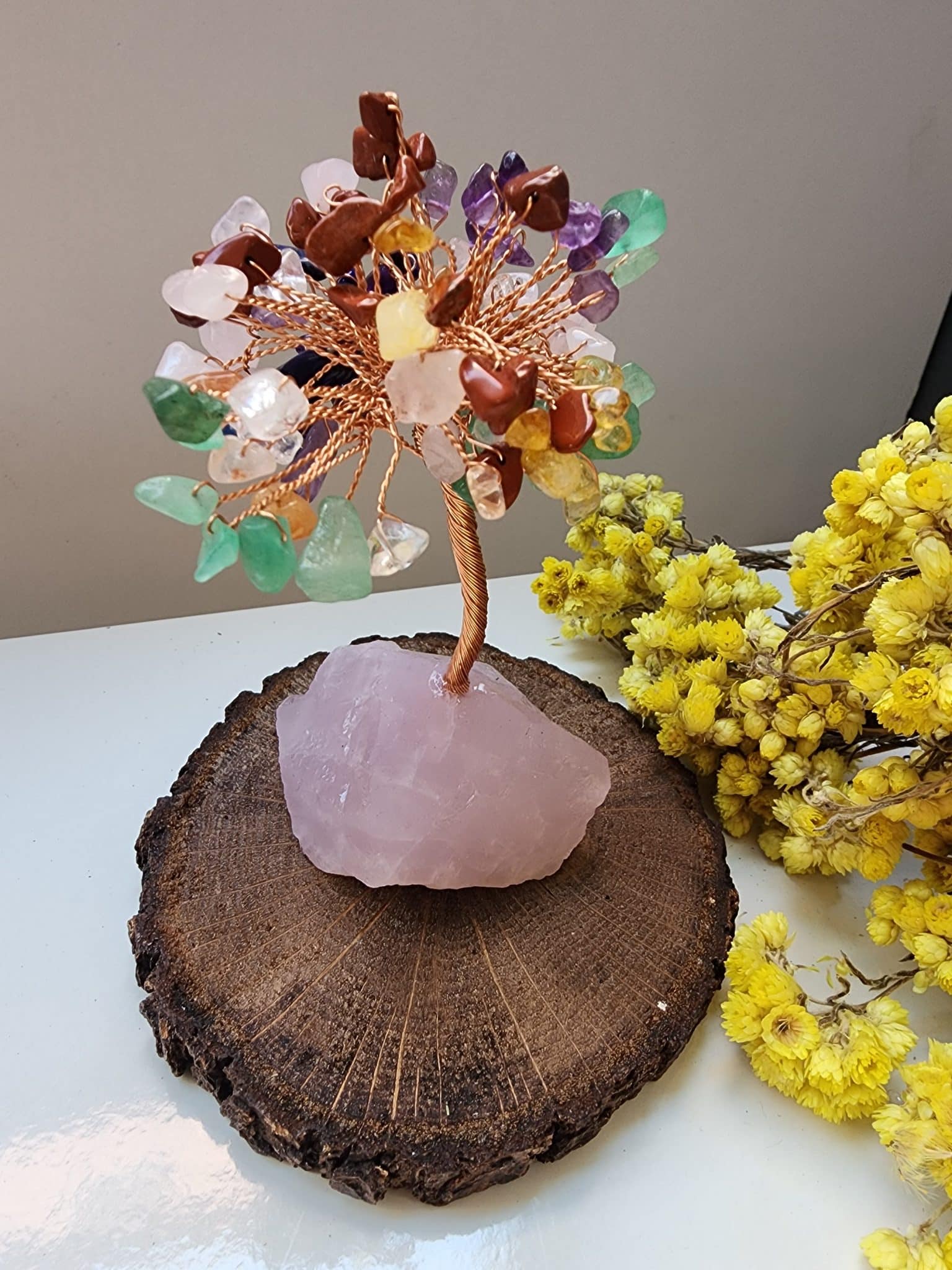 Cakra Agaci Kuvarsli Dogal Tas Aksesuar 4