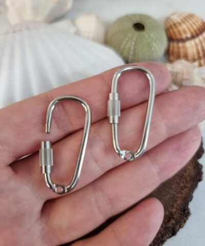 Celik Vidali Ac Kapa Klips Gumus