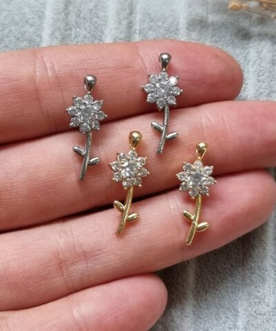 Cicek Zirkon Tasli Kolye Ucu 3