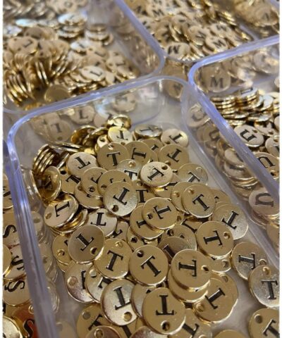 Cift Tarafli Metal Sallanti Harf Cesitleri Taki Malzemesi 4