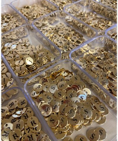 Cift Tarafli Metal Sallanti Harf Cesitleri Taki Malzemesi 6