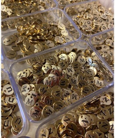 Cift Tarafli Metal Sallanti Harf Cesitleri Taki Malzemesi 7