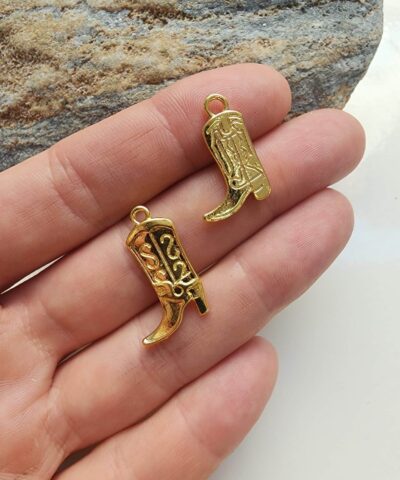 Çizme Altın Kaplama Kolye Ucu