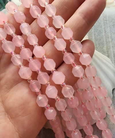 Cokgen Pembe Kuvars Dogal Tas Dizi Aaa 8 Mm