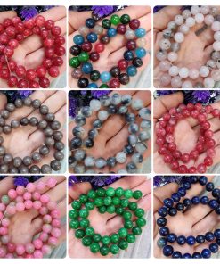 Damarlı Doğal Taş Boncuk Çeşitleri 10 MM