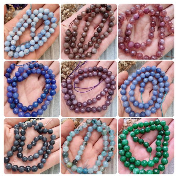 Damarli Faset Dogal Tas Boncuk Cesitleri 8 Mm