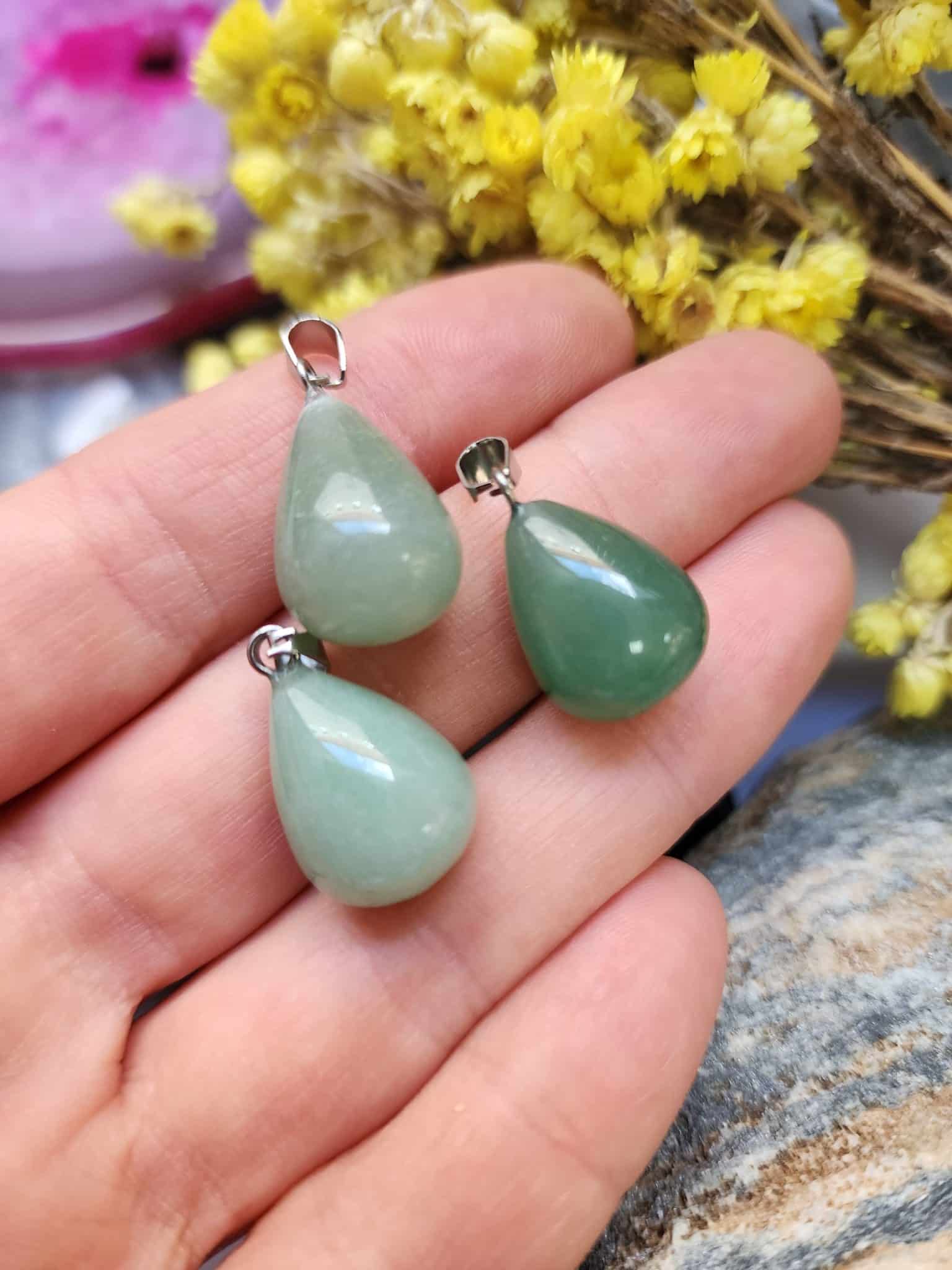 Damla Aventurin Taşı Kolye Ucu