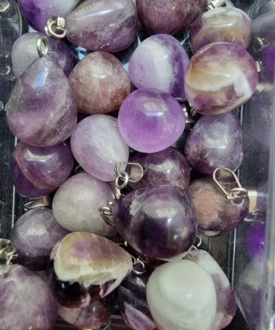 Damla Dogal Tas Kolye Ucu Ametist