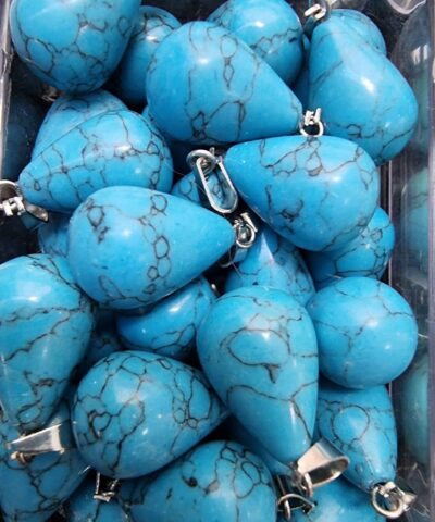 Damla Dogal Tas Kolye Ucu Firuze