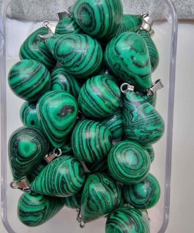 Damla Dogal Tas Kolye Ucu Malakit