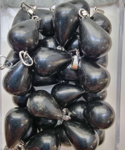 Damla Dogal Tas Kolye Ucu Obsidyen