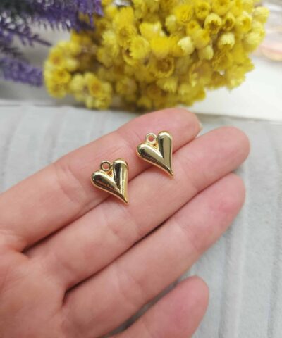 Damla Kalp Kolye Ucu Gold