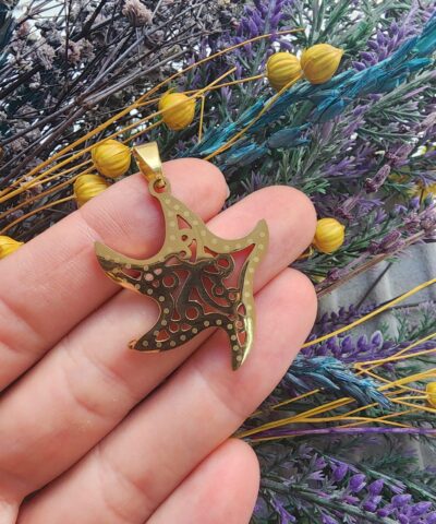 Deniz Yıldızı Zirkon Taşlı Çelik Kolye Ucu - 501