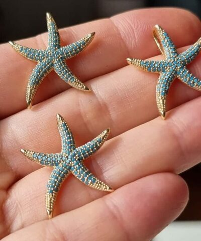 Deniz Yildizi Zirkon Tasli Kolye Ucu 2