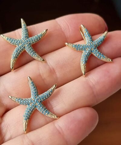 Deniz Yildizi Zirkon Tasli Kolye Ucu 3