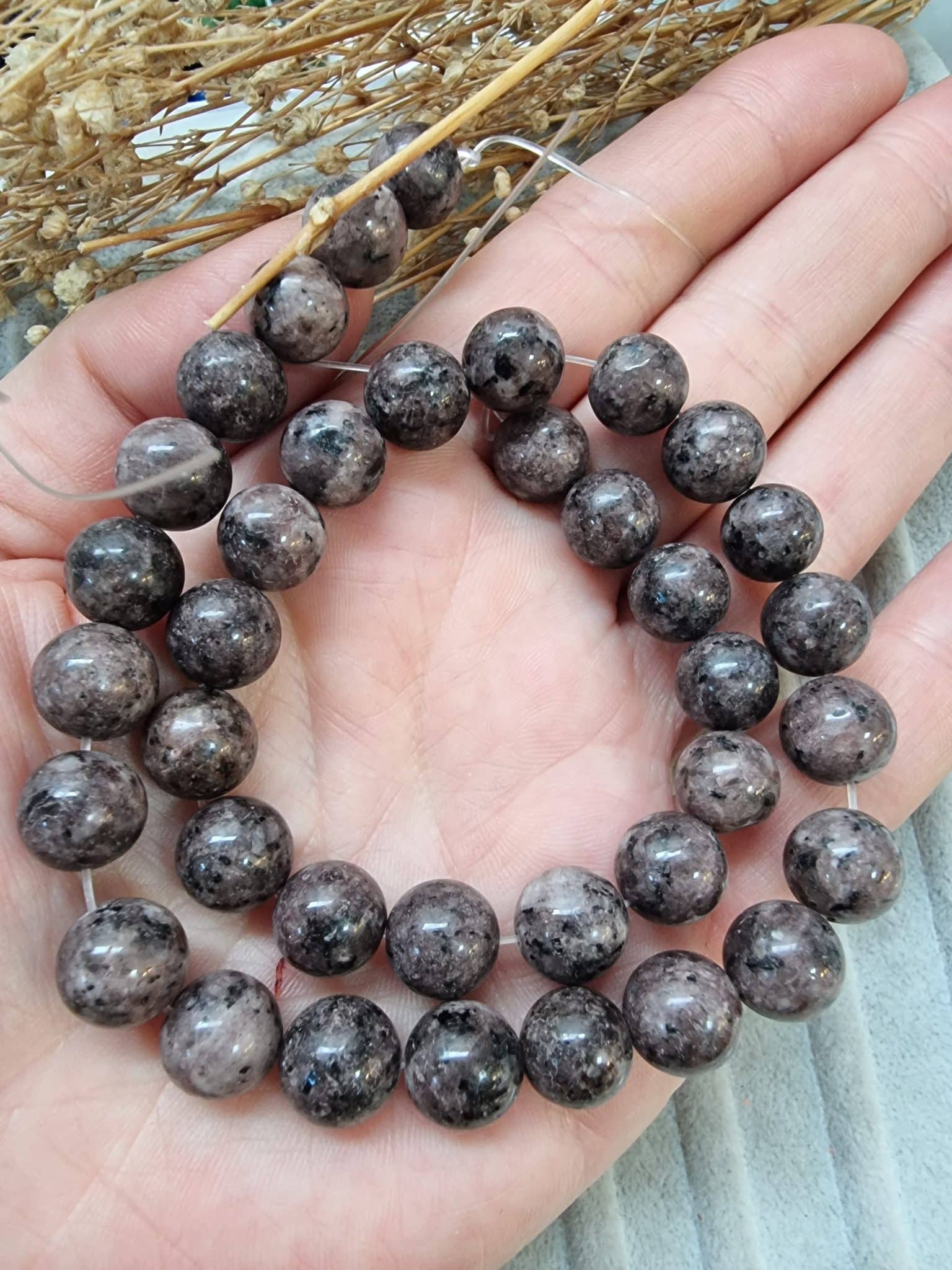 Desenli Dogal Tas Boncuk Cesitleri 10 Mm 506