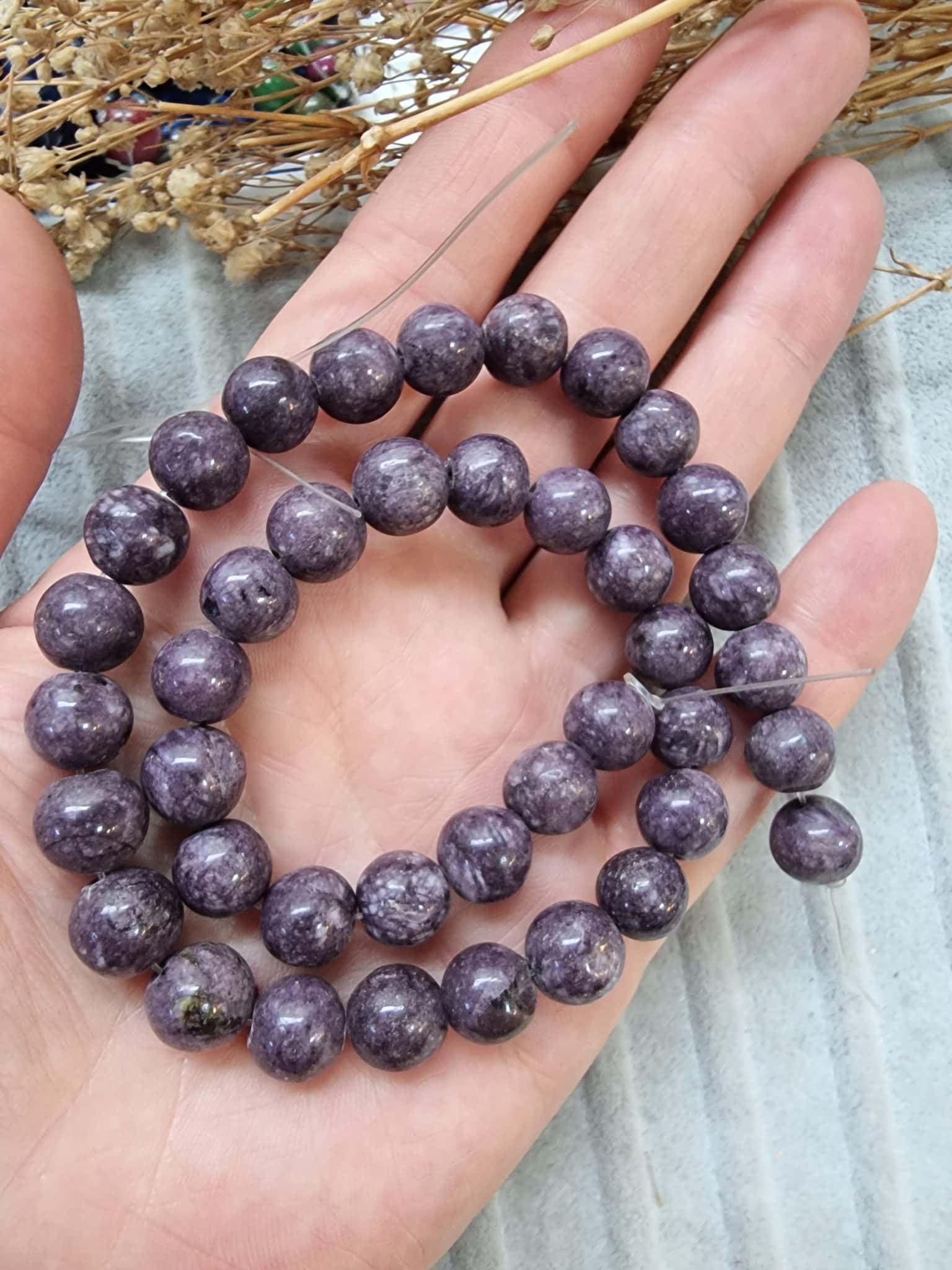 Desenli Dogal Tas Boncuk Cesitleri 10 Mm 508