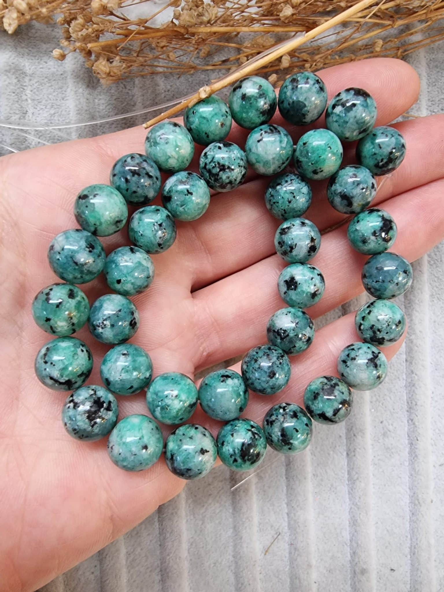 Desenli Dogal Tas Boncuk Cesitleri 10 Mm 509