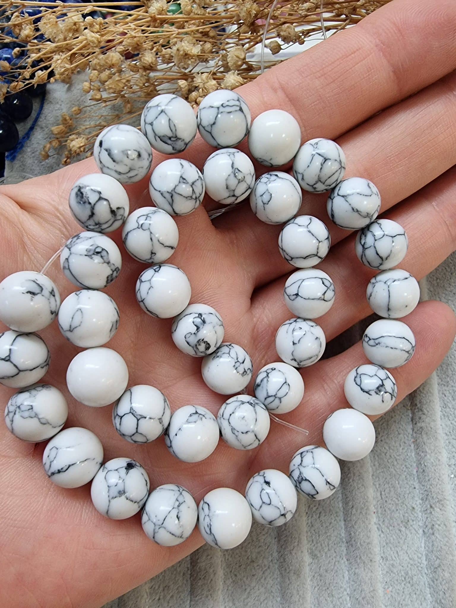 Desenli Dogal Tas Boncuk Cesitleri 10 Mm 511