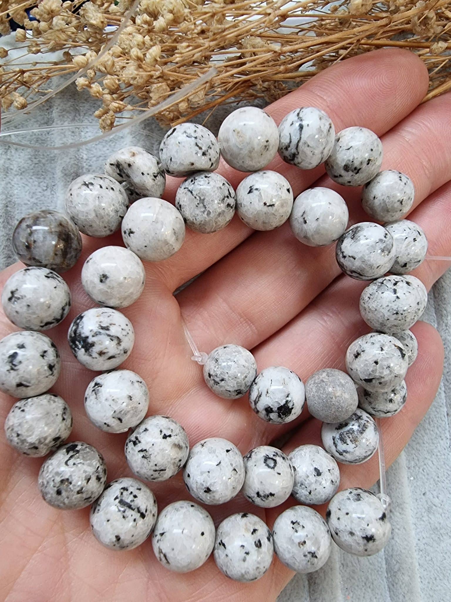 Desenli Dogal Tas Boncuk Cesitleri 10 Mm 513