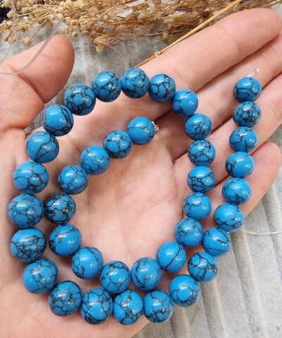 Desenli Dogal Tas Boncuk Cesitleri 10 Mm 514