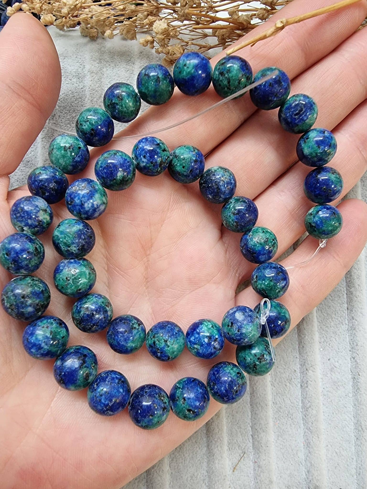 Desenli Dogal Tas Boncuk Cesitleri 10 Mm 515