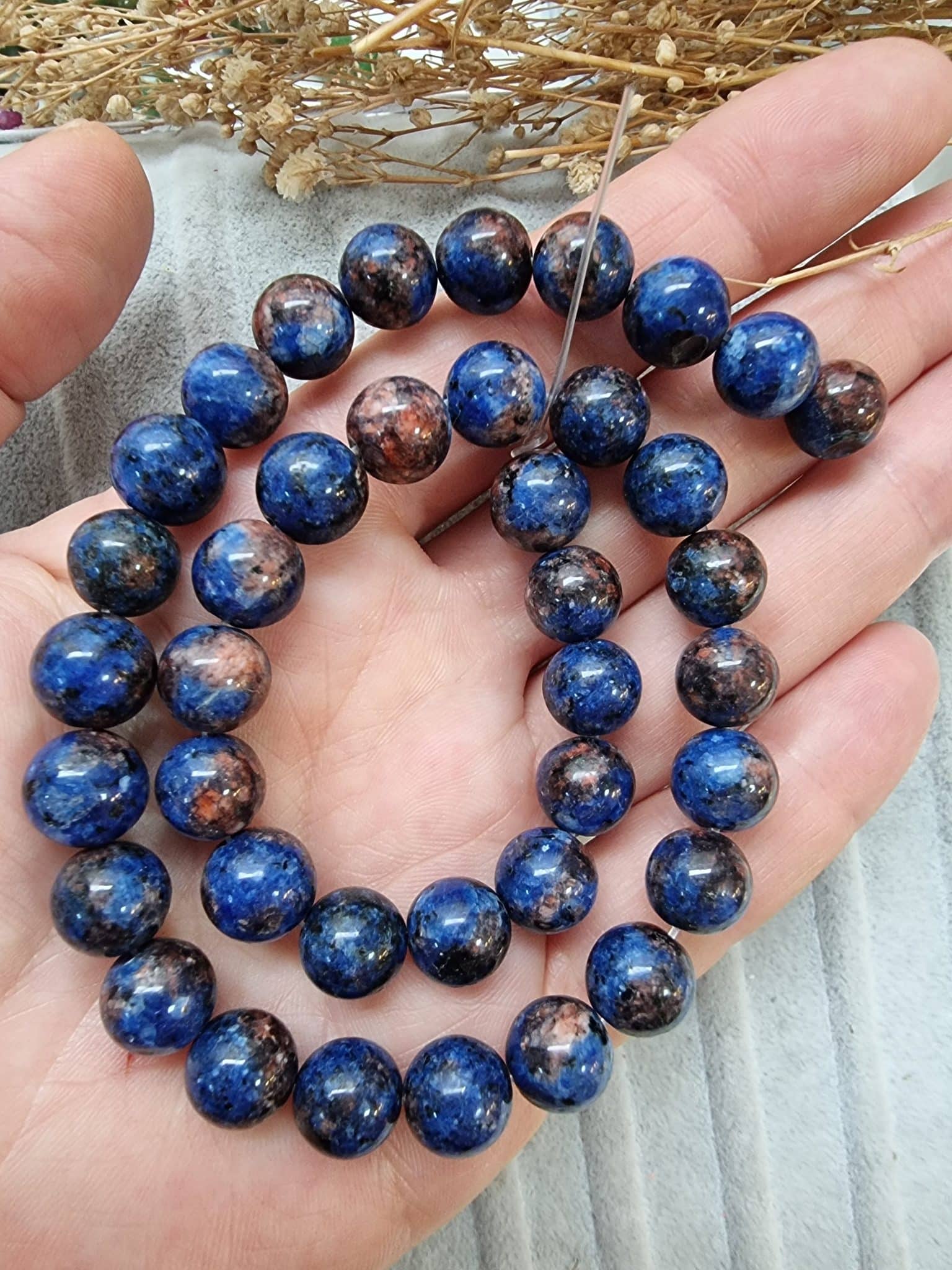 Desenli Dogal Tas Boncuk Cesitleri 10 Mm 518