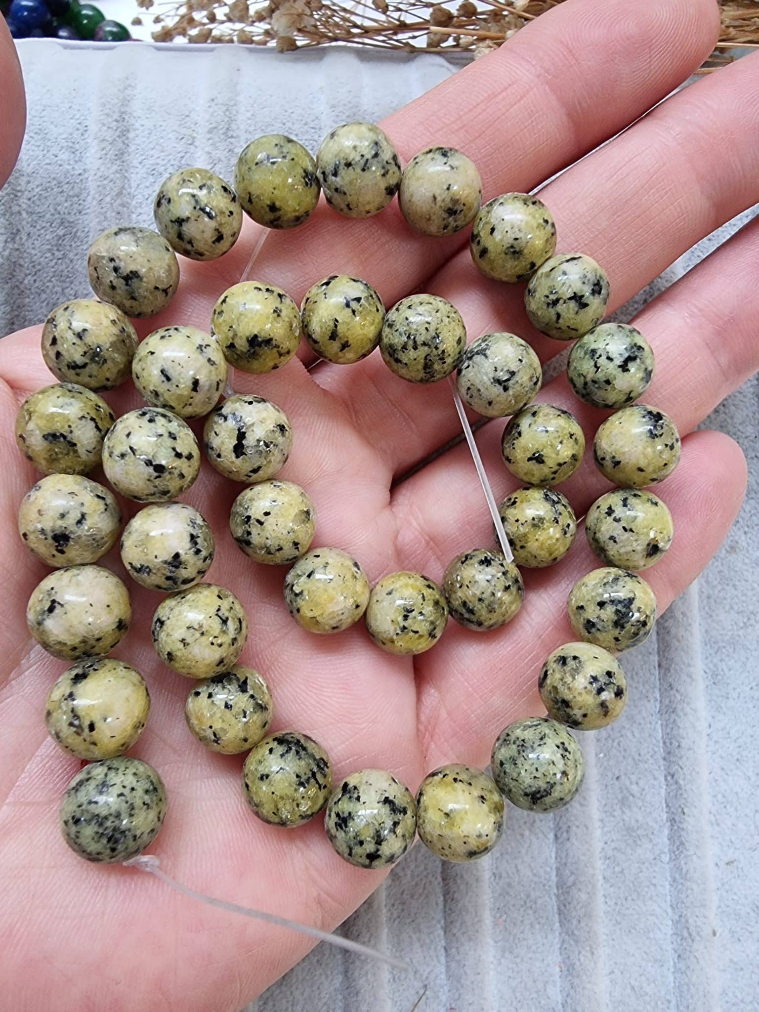 Desenli Dogal Tas Boncuk Cesitleri 10 Mm 520