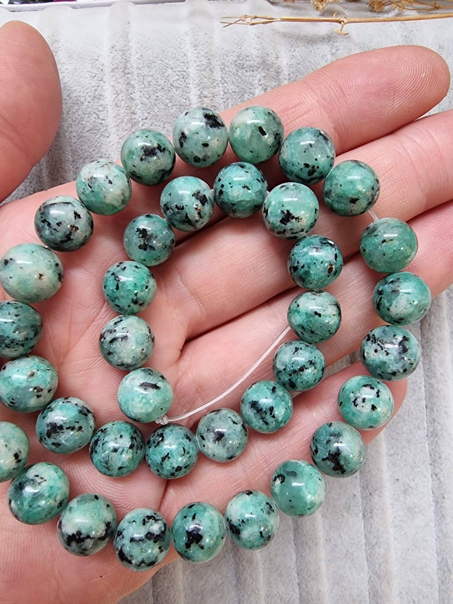 Desenli Dogal Tas Boncuk Cesitleri 10 Mm 521