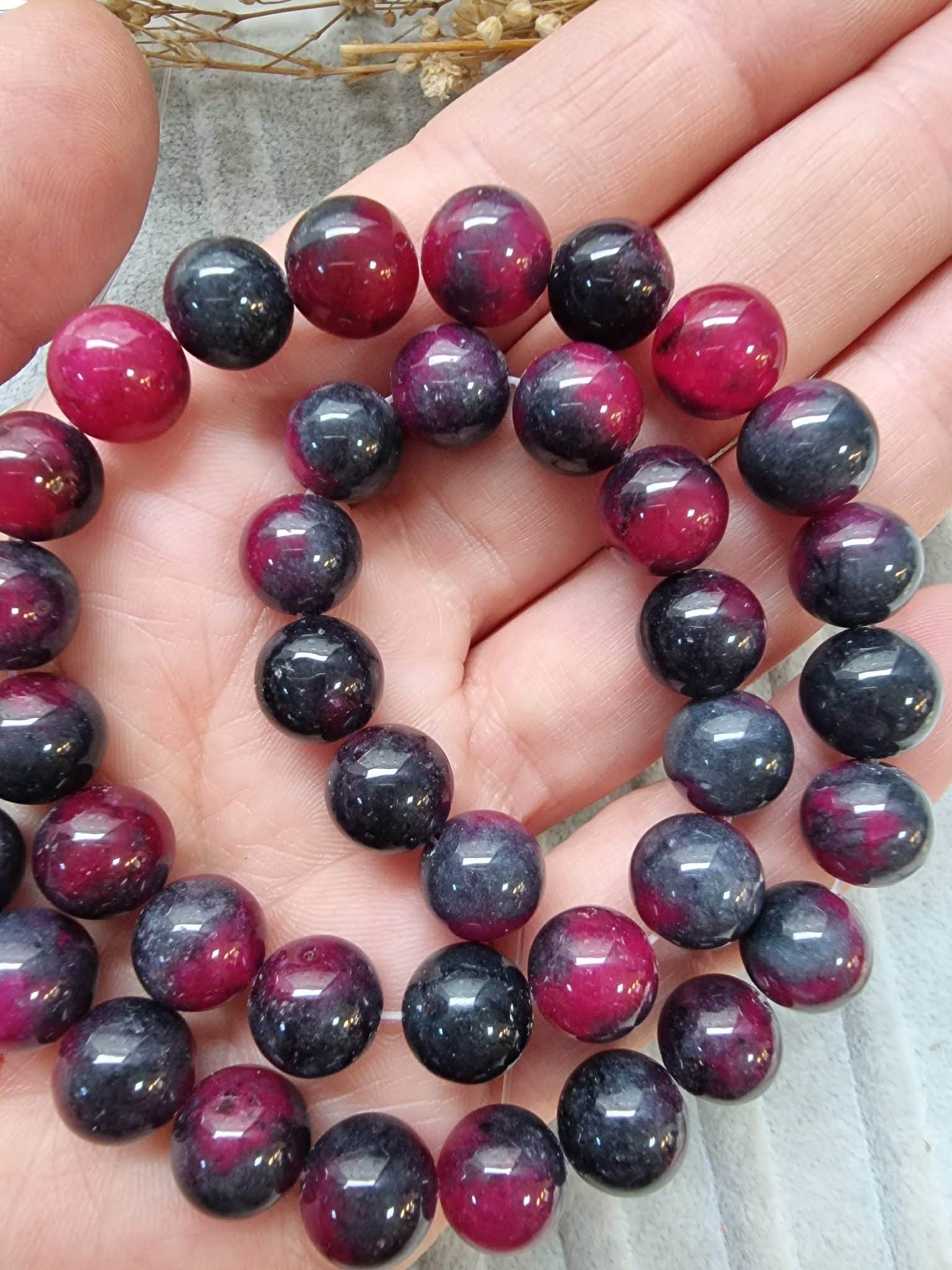 Desenli Dogal Tas Boncuk Cesitleri 10 Mm 522