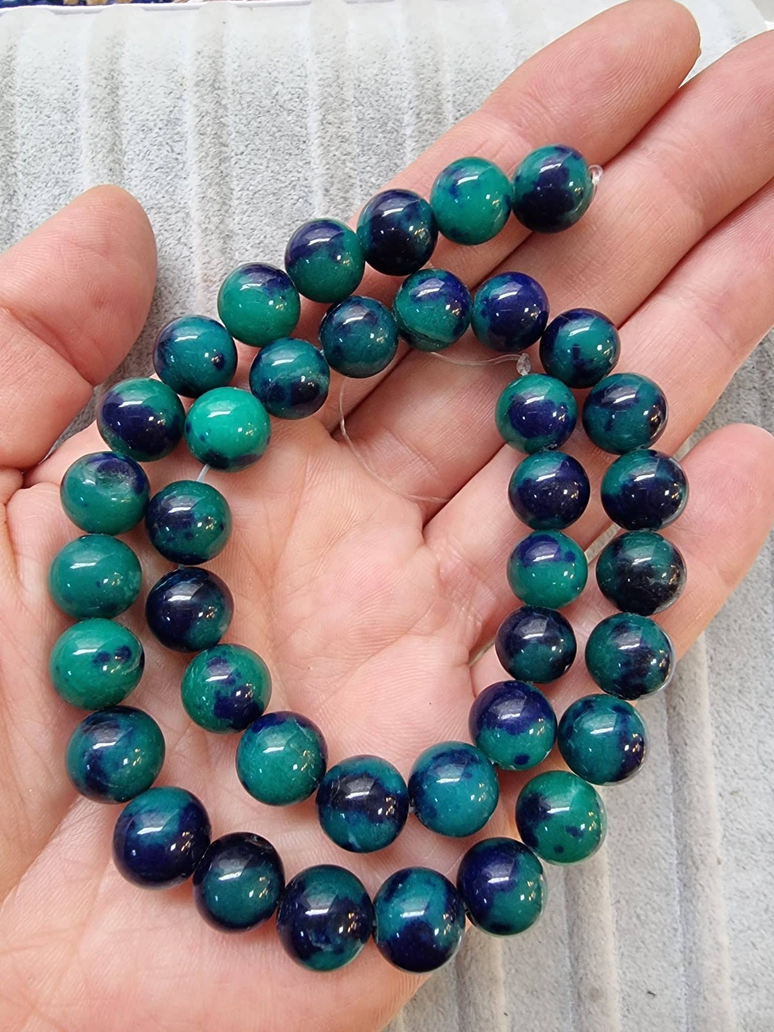 Desenli Dogal Tas Boncuk Cesitleri 10 Mm 525