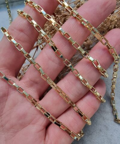 Dikdortgen 3x5 Mm Gold Taki Zinciri 2