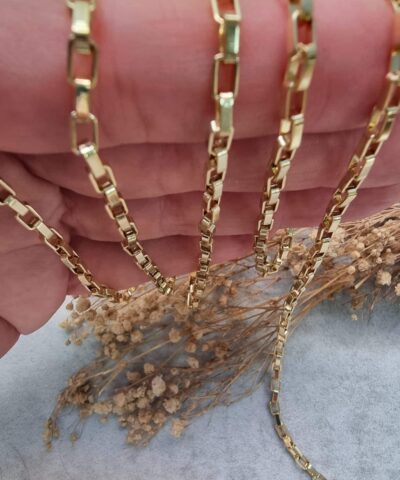 Dikdortgen 3x5 Mm Gold Taki Zinciri