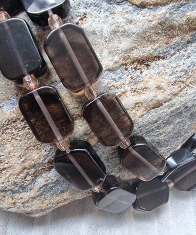 Dikdortgen Dumanli Kuvars Dogal Tas 2