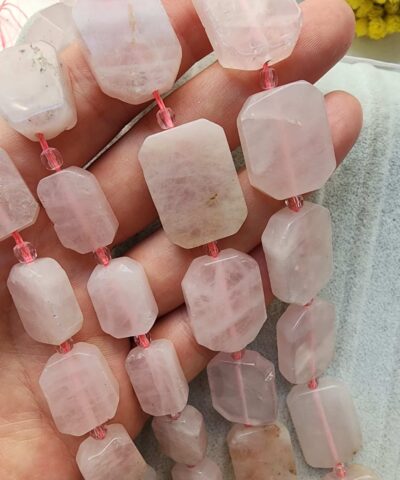 Dikdortgen Pembe Kuvars Dogal Tas Cesitleri 3