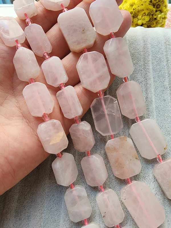 Dikdortgen Pembe Kuvars Dogal Tas Cesitleri 4
