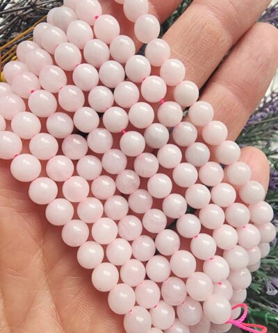 Dogal Kure Pembe Kuvars Tasi 6 Mm
