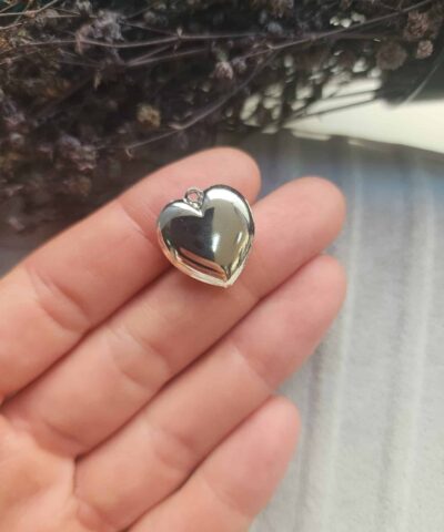 Düz Kalp 3D Altın Kaplama Kolye Ucu - 502