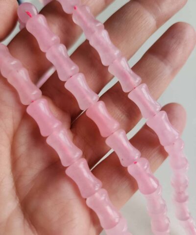 Egik Silindir Pembe Kuvars Tasi