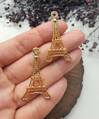 Eiffel Kulesi Gold Kolye Ucu