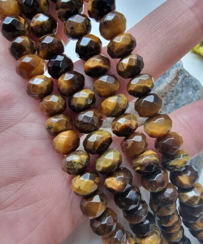 Faset Kesimli Rondela Kaplan Gozu Dogal Tas 3