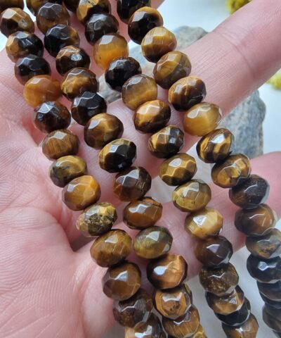 Faset Kesimli Rondela Kaplan Gozu Dogal Tas