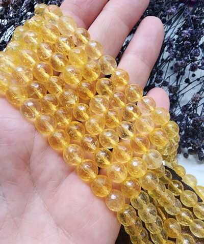 Faset Kesimli Sitrin Dogal Tas Dizi Cesitleri 8 Mm