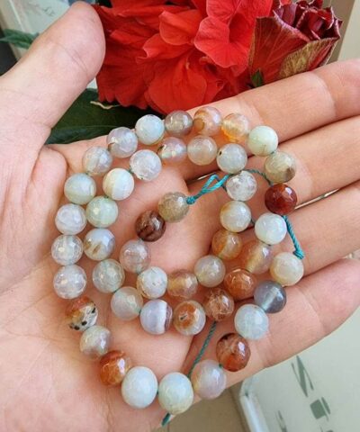 Fasetli Akik Dogal Tas 8 Mm