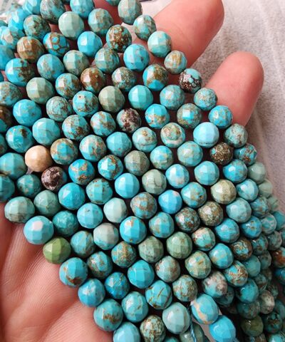Fasetli İran Turkuaz Taşı Dizi - 6 MM