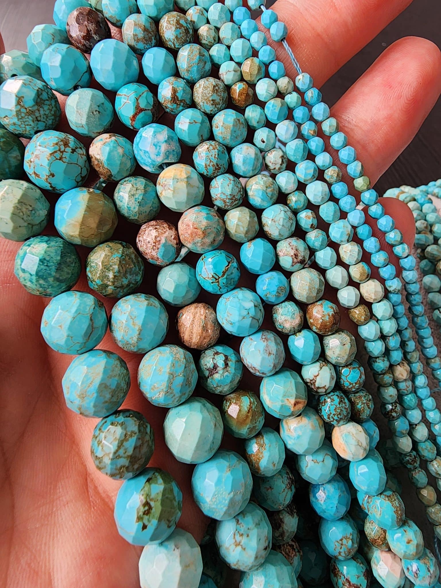 Fasetli İran Turkuaz Taşı Dizi