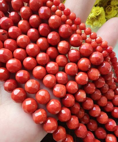 Fasetli Kirmizi Mercan Dogal Tas Cesitleri 2